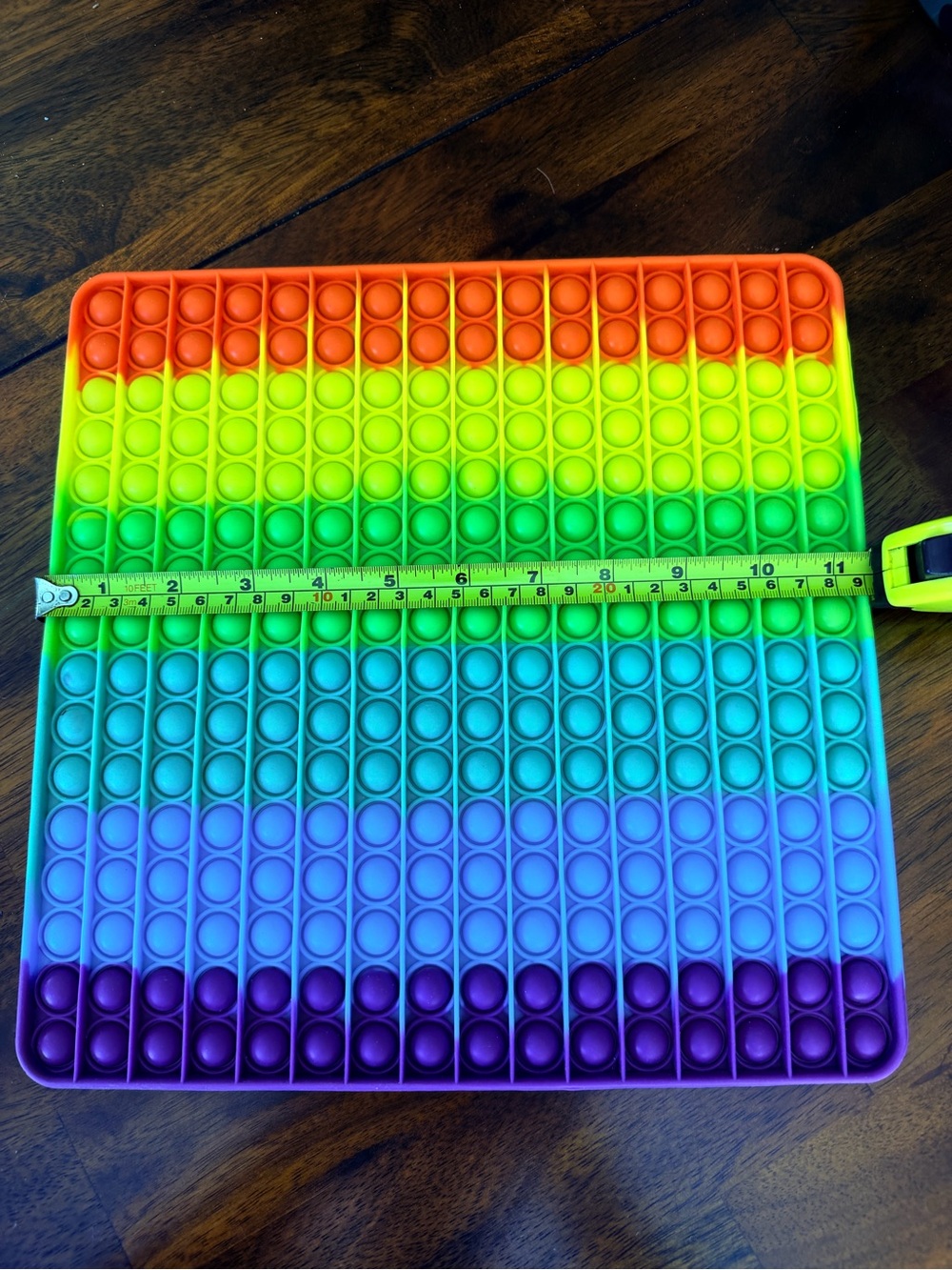 Rainbow Pop-It Sensory Fidget Toy Square - Multicolor mat